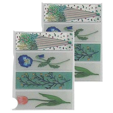 KING JIM KITTA 隨身攜帶和紙膠帶 Clear透明 KITT009  花朵  2組