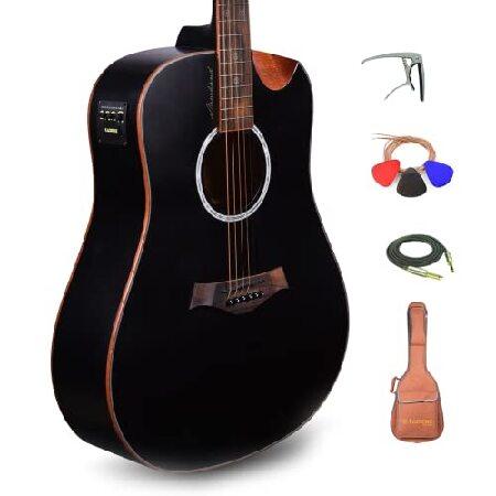 Acoustic Electric Guitar Slowhand Premium Electric Acoustic Guitar (Black Spruce Top, Rosewood Fretboard) Electro Acoustic Guitars with St並行輸入