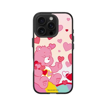 iPhone 16 Pro Clear 酷墨灰 - Care Bears - 愛心滿天
