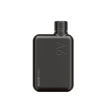 A6 memobottle 不鏽鋼薄型輕旅水瓶（黑）