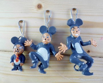 【震撼精品百貨】日本精品百貨-手機吊飾/鎖圈-爆笑系列-拉鍊扣-3人組