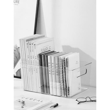 書立架桌面書本收納盒透明亞克力學生宿舍書桌置物架書籍固定盒