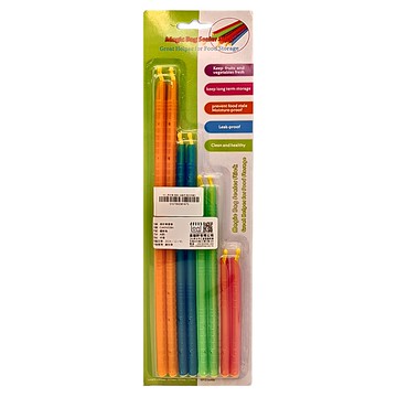 Life shop 密封棒 多尺寸組合 食物保鮮 防潮密封  繽紛色系 橘色 + 藍色 + 綠色 + 粉色  1組