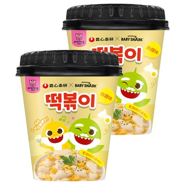 TAEKYUNG 泰耕 Baby Shark 炒年糕杯 白醬味 方便即食 可愛造型 濃郁白醬  2個  111g