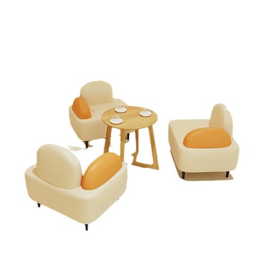 網紅甜品奶茶店洽談桌椅組合蛋糕烘焙店咖啡廳商場休息區卡座沙發[DD010109]