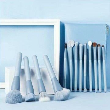 【細光峰羊毛】化妝刷套裝 點彩刷 腮紅刷 遮瑕刷 散粉刷 眼影刷 高光刷 13支全套 動物毛 柔軟抓粉 新手入門必備