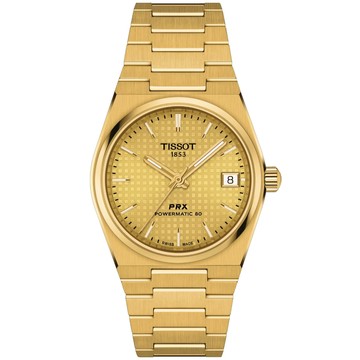 TISSOT 官方授權 PRX系列 簡約復古機械腕錶-金 錶 手錶 送禮 / T1372073302100 / T137.207.33.021.00