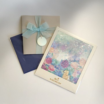 擦拭布/拭鏡布/眼鏡布/超細纖維/插畫/春季繡球花款