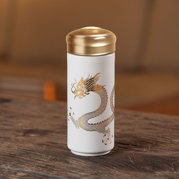 乾唐軒活瓷 | 鴻運金龍隨身杯 / 大 / 雙層 / 4色 330ml