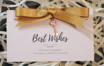 925 SILVER 鎖匙- 玫瑰金-頸鏈