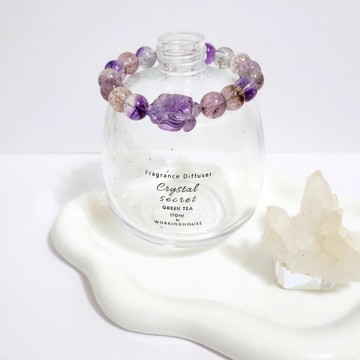 紫水晶九尾狐牌/淨體仙女超七/得人緣/全方位功效之水晶