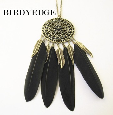 【JP.美日韓】真羽毛 項鍊 系列 古銅色