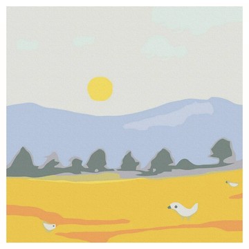 ArtLife 藝術生活 數字油畫DIY DA3135 20 x 20cm  元氣早晨  1組