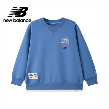 【New Balance】 NB 童裝長袖衛衣_中性_藍色_7ZG1205WBL
