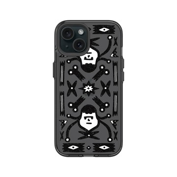 iPhone 15 Clear 酷墨灰 - Abei - Mask Fam圖騰