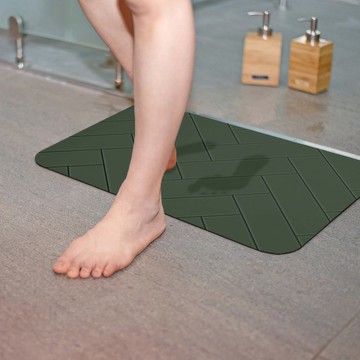 【B+】30秒瞬吸 軟式珪藻土吸水地墊 石板紋系列(60x40cm)