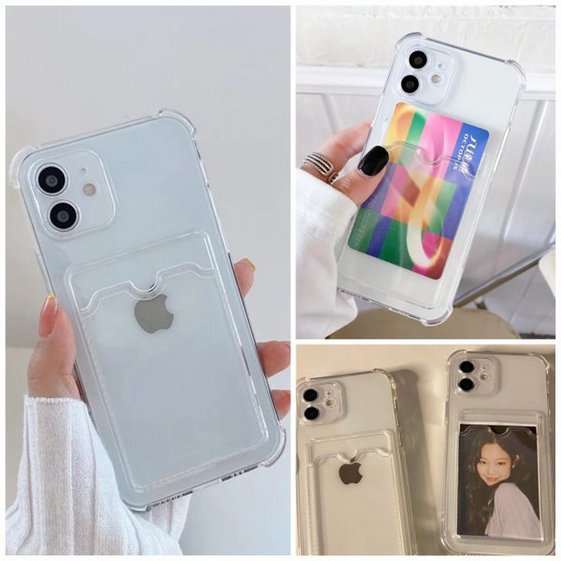 Iphoneケース カード入れ 背面収納 韓国 写真入れる カード 収納 透明 クリア Iphone12pro Iphonexr 通販 Lineポイント最大0 5 Get Lineショッピング