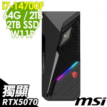 MSI 微星 MAG Infinite S3 電競電腦 (i7-14700F/64G/2TB+2TB SSD/RTX5070-12G/W11P)