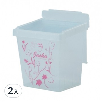 佳斯捷 bj小玫瑰園兩段掀蓋式收納箱  17 x 15.5 x 18.7cm  藍色 + 紅色  2個