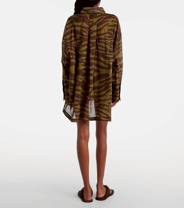 The Attico Zebra-print cotton muslin shirt