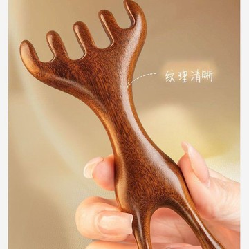 ⭐臺彎出貨🚚新款頭部按摩梳 經絡梳 五爪梳 兩用鼻颳鹿角青蛙梳耙子 長柄頭療梳子 按摩梳 梳子 五指梳 鹿角梳