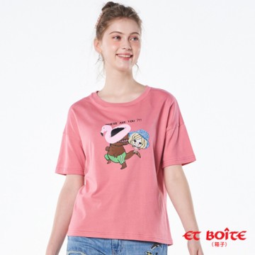 ET BOîTE 箱子 BLUE WAY – ET Amour 塞不進的泳圈短TEE(粉)