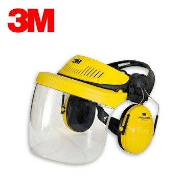 3M G500工作用頭部防護組合包 含面罩、耳罩