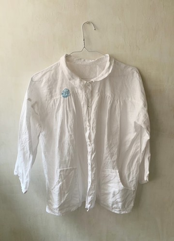 長袖襯衫--舊布一塊杯墊加白開水 棉麻