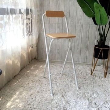 靠背吧臺椅可折疊客廳高腳凳折疊酒吧椅子現代簡約家用餐廳吧臺凳