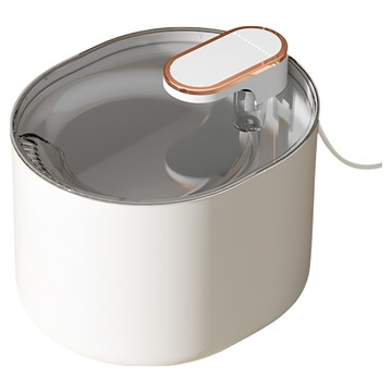 毛皇上 智能過濾 缺水斷電款 3L 寵物飲水機 礦石白  1個