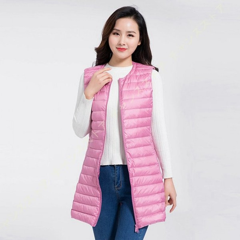 ダウン コート ダウンベスト アウター レディース 襟なし カジュアル レディース 暖かい ロング ロングダウン ベスト 防寒 ダウンジャケット 冬 ミセス 通販 Lineポイント最大get Lineショッピング