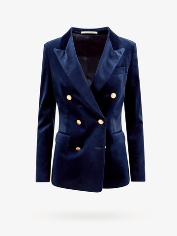 Double-breasted blazer with metal buttons - TAGLIATORE - gender_Woman