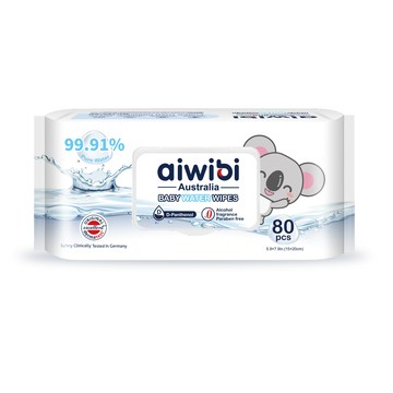 Aiwibi EDI純水嬰兒濕紙巾 80抽/包