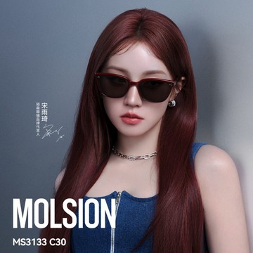 【MOLSION 陌森】宋雨琦同款 方形膠框偏光太陽眼鏡(MS3133-C30)