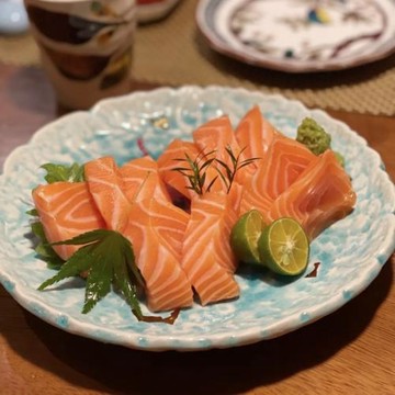 日式料理餐具手繪描金圓形菜盤淺盤復古天婦羅炸物盤烤肉盤刺身盤