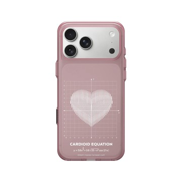 iPhone 17 Pro Max Clear (相機按鈕) 晶醺玫 - Valentine's Day Collection - 愛的方程式：心跳（白）