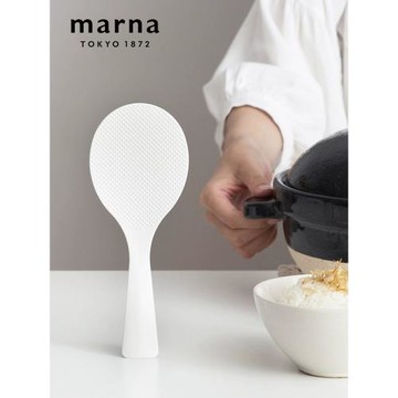 日本marna飯勺子淘米勺可站立不沾米飯進口不粘飯勺lcliving木勺
