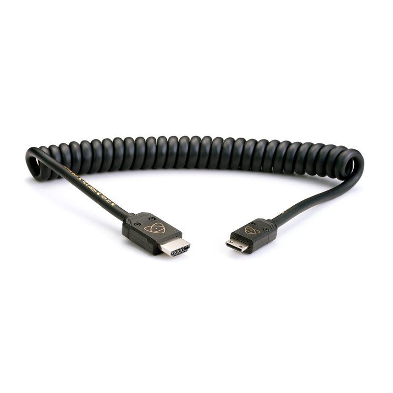 ATOMOS ATOMFLEX PRO HDMI COILED CABLE (Mini to Full 40cm) HDMI2.0