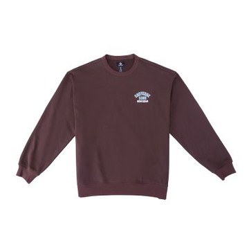 Converse Retro Crew Fleece Top 男款 咖啡色 復古 抓絨 圓領 長袖 UCJ439-J9T