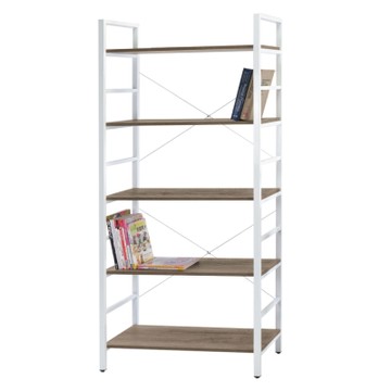 文創集 亞可瑪2.7尺開放式五層書架(二色可選)-81x34x130cm免組