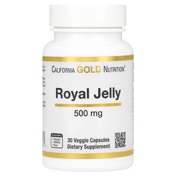 California Gold Nutrition, 蜂統領漿，500 毫克，30 粒素食膠囊