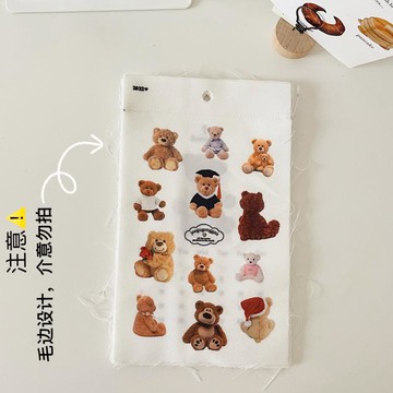 小熊日歷ins風布藝掛歷學生日歷兒童房裝飾拍照背景布小掛布