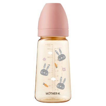 MOTHER-K 精粹極簡 PPSU 奶瓶 兔子版  花朵粉  280ml  1個