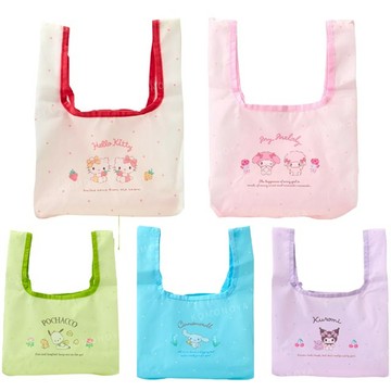 小禮堂 Sanrio 三麗鷗 摺疊環保便當收納袋 (2025新生活) Kitty 大耳狗 美樂蒂