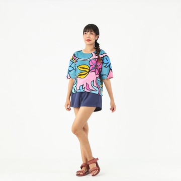 Blouse Kimono Cotton Rayon Hand paint For Summer Beach