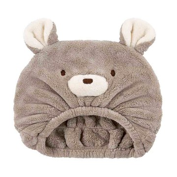 akachan honpo - 兒童動物造型乾髮帽-小熊 (52~60cm)