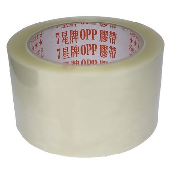 七星牌 OPP膠帶 包裝膠帶 60mm x 90M /一件100個入(定70) 透明封箱膠帶 台灣製造 -明C16090HH