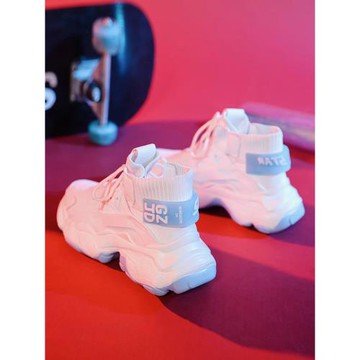 老爹鞋女春秋2025新款網紅冬季潮牌厚底增高白色潮酷炸街運動潮鞋