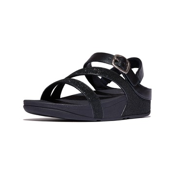 FitFlop SKINNY II Z字造型亮片交叉涼鞋-女(午夜藍)
