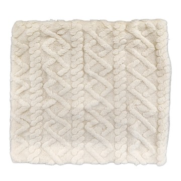 立體緹花毛絨抱枕套 奶白色 親膚 舒適  45 x 45cm  1個